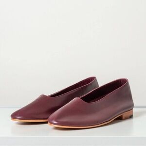 Martiniano Purple Leather Flats